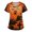 Saffron, variant on FGVCTG Halloween Scrub Tops For Women, V Neck Short Sleeve Halloween Skeleton Print Loose Fit Nurse Uniform Scrub Shirts with Side Pockets Saffron M