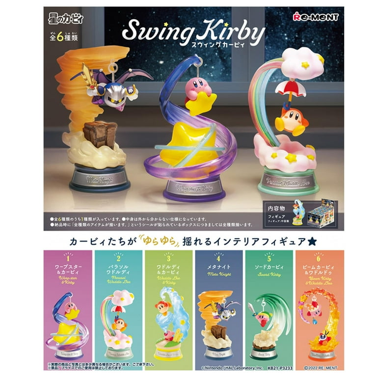 Swing Kirby フィギュア セット売り Re-Ment Kirby Figures Box, 6 Types, PVC Models, Wrap Star