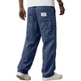 thumbnail image 3 of Yungyresw Men's Solid Linen Casual Pants Breathable Lightweight Athletic Trousers With Multi Pockets Relaxed Fit Work Trousers Navy M, 3 of 5