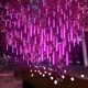 thumbnail image 2 of Paquete De 30/50 Cm LED De Lluvia De Meteoros Cadena De Luces, 8 Tubos De Luces De Guirnalda, Decoración De Jardín De Calle, Decoración De Navidad, Cadena De Luces De Vacaciones De Boda Al Aire Libre, 2 of 4