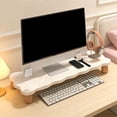 thumbnail image 2 of Natural Wood Monitor Stand with Keyboard Storage for Ergonomic Comfort & Desk Optimization, 2 of 17