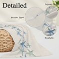 thumbnail image 3 of Blue Teal Coastal Body Pillow Cover 20 x 60 Inch Decorative Pillow Cover Summer Beach Starfish Vintage Lumbar Pillowcase Seasonal Rectangle Cushion Case for Couch Sofa Bed Living Room, 3 of 9