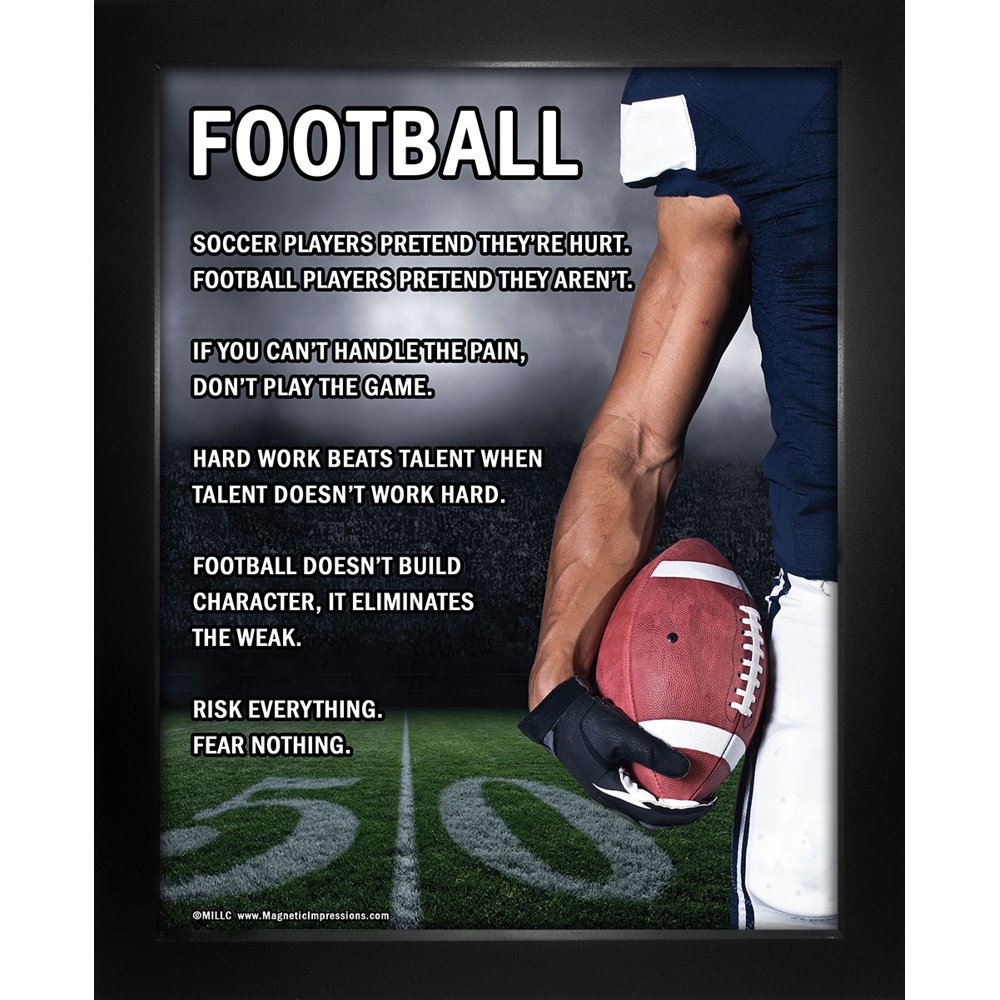 Framed Football Player 8" x 10" Poster Print