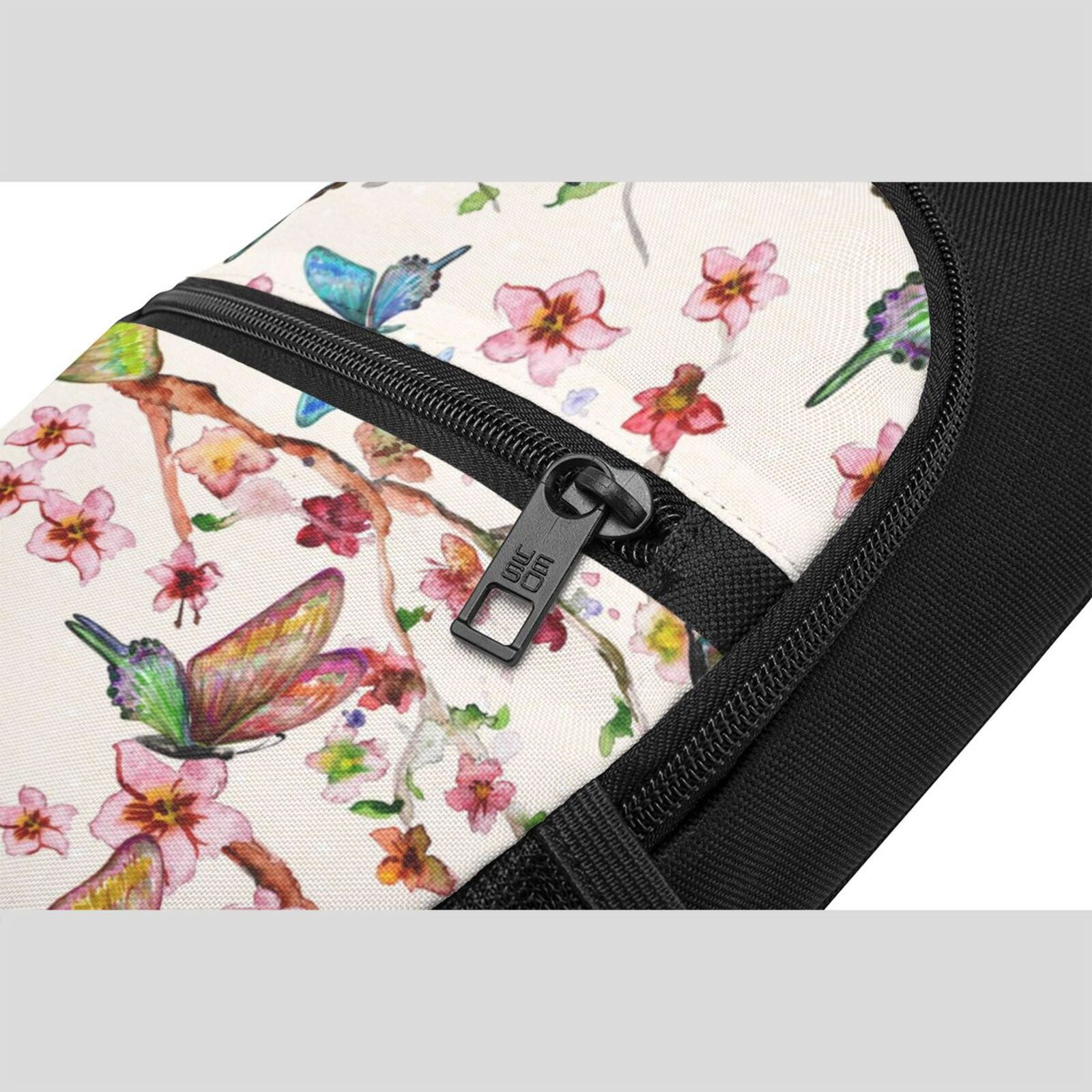 Xecao's Watercolor Floral With Butterflies Print Sling Bag: A Versatile Chest, Shoulder, and Crossbody Backpack for Casual Days Out, Perfect for Both Men and Women