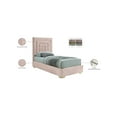 thumbnail image 2 of Meridian Furniture Nora Rich Pink Velvet Twin Bed with Gold/Chrome Legs Included, 2 of 15
