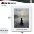 thumbnail image 4 of Stupell Industries Rustic Lodge Lake Life with Dog Canvas Art, 24 x 30, by A Barefoot Stylist, 4 of 8