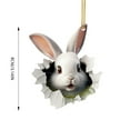 thumbnail image 3 of TechWave Easter Tapping on Window Easter Bunny Pattern In Hole Acrylic Pendant Decoration To Celebrate Easter Festivities, 3 of 5