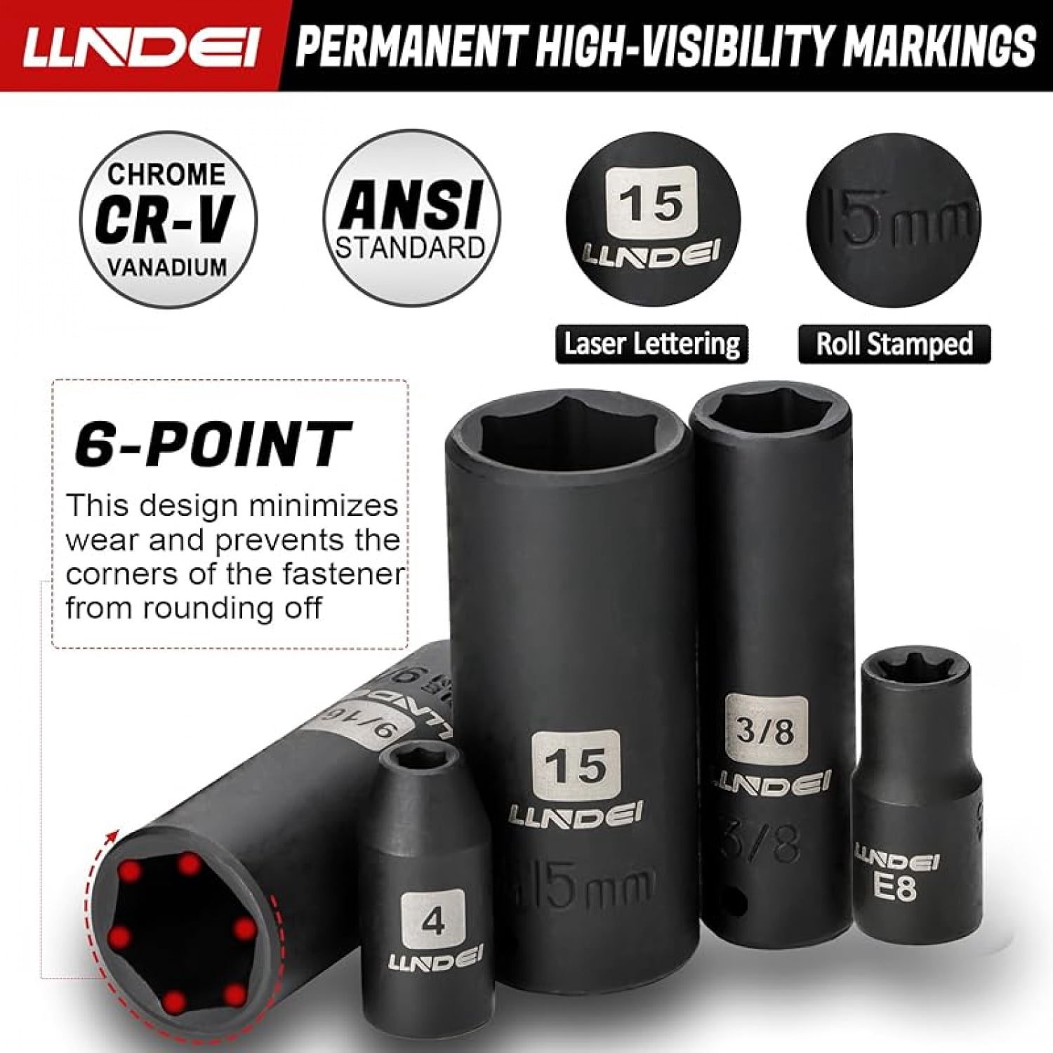 1/4 inch Drive Impact Socket Set 83 Piece,Standard SAE(5/32-9/16 inch) Metric Size(4-15mm),72T Ratchet Wrench Handle,CR-V Mechanics Tool Set with Adapter,Screwdriver Bits for Automotive Repair