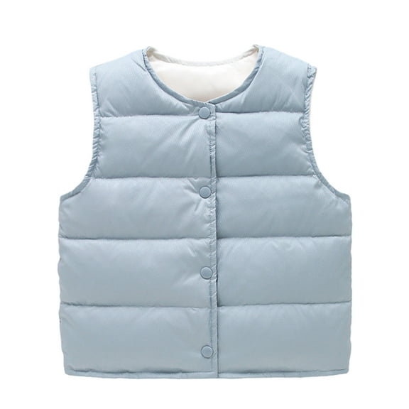 LYMAYTER Unisex Winter Vest Girls Boys down Warm Tank for Baby Thickened Sleeveless Jacket 1-6 Years