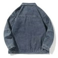 thumbnail image 5 of Maoxin Mens Jacket Fashionable Men's Solid Color Long Sleeved Lapel Casual Denim Jacket Spring/Autumn Clothing Blue XL, 5 of 5