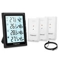 thumbnail image 1 of Geevon Weather Stations Wireless Indoor Outdoor Thermometer with 3 Outdoor Sensors, Large LCD Display Digital Temperature Humidity Gauge with Backlight (LCD Display), 1 of 9