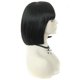 thumbnail image 3 of Peluca bob negra para mujer, cabello sintético corto y liso, lista para usar a diario., 3 of 5