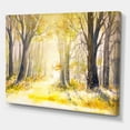 thumbnail image 3 of Bright Sunshine Through The Yellow Forest Trees I 32 in x 16 in Painting Canvas Art Print, by Designart, 3 of 4