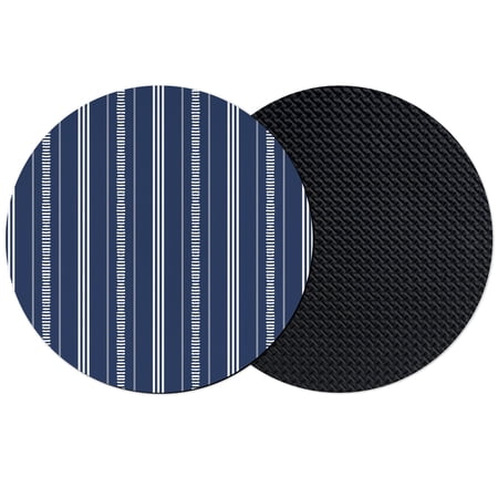 Boho Navy Blue Coasters Set of 2 Absorbent Coasters for Drinks Minimalist Farmhouse Striped Coaster for Desk Coffee Table Protection Home Decor House Warming Gifts 4