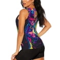 thumbnail image 3 of Balery Neon Pop Art Pitbull Camiseta sin mangas estampada ligera para mujer, tops de entrenamiento sin mangas, camisetas de yoga transpirables de secado rápido.-X-Large, 3 of 7