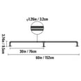 thumbnail image 3 of VEVOR Pipe Stair Handrail, 5FT Staircase Handrail, 440LBS Load Capacity Carbon Steel Pipe Handrail, Industrial Pipe Handrail with Wall Mount Support, Round Corner Wall Handrailings, 3 of 9