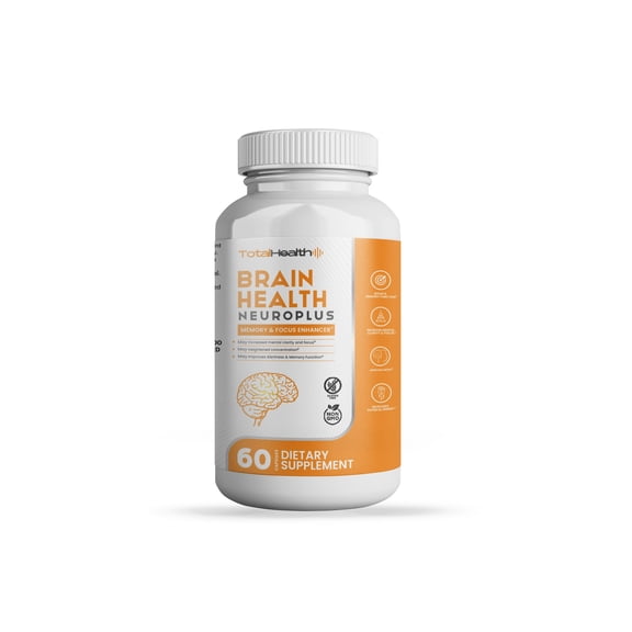 Total Health Neuro Plus Brain Health Support Supplement | Memory Boost Pills | Improves Concentration | Non-GMO & Gluten Free 60 Capsules