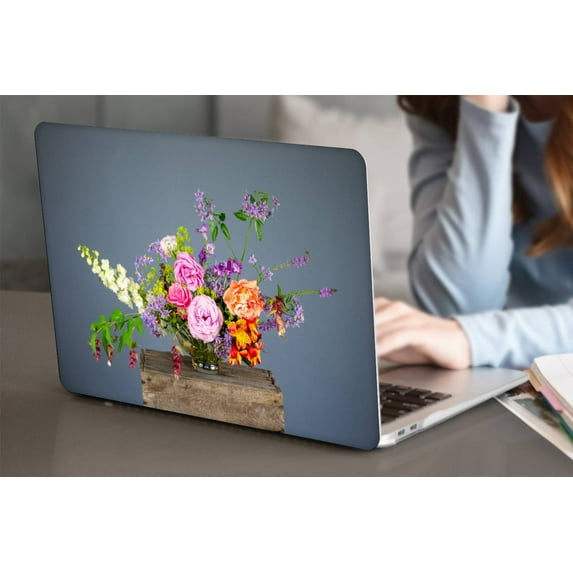 KSK KAISHEK Hard Shell for Newest MacBook Pro 15" 2019-2016 A1990&A1707 + Black Keyboard Cover, Flower 0938