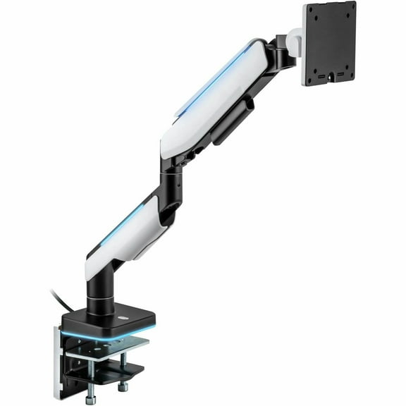 Mount-It! Heavy-Duty Single Computer Monitor Arm for Ultrawide Curved Screens Up To 49", Gaming Monitor, RGB Lights, USB