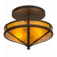 thumbnail image 6 of Meyda Tiffany 163106 Craftsman Prime 2 Light 16" Wide Semi-Flush Ceiling Fixture -, 6 of 7