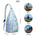 thumbnail image 4 of Beachcomber Sling Backpack - Spiral Seashell & Tropical Design Crossbody Bag, Lightweight Durable Pack with Layered Storage for Essentials, 4 of 4