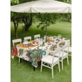 thumbnail image 4 of Outdoor Tablecloth with Umbrella Hole for Patio/Picnic/Party/Camping, Green Yellow Paisley Waterproof Table Cloth Rectangle Table Cover Washable, Vintage Boho Floral Botanical (54"x 80"), 4 of 8