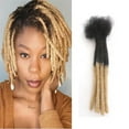 thumbnail image 3 of AONKIA Human Hair Dreadlock Extensions, 0.8cm width 8 Inch 30 Roots Loc Extensions Human Hair for Women/Men 1B-30# Color, 3 of 5