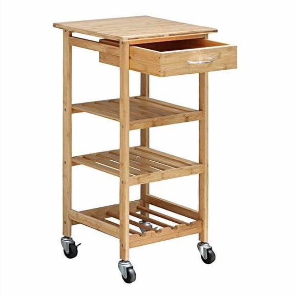 Design Group Bamboo Kitchen Trolley, Natural