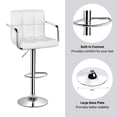 thumbnail image 2 of Bronte Living Leatherette Bar Stool 360 Swivel High Backrest Adjustable Height Base with Hard Floor Protection Plastic - Series Grace - Set of 2, 2 of 8
