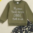thumbnail image 4 of TOWED22 Toddler Baby Boy Fall Outfits Cute Print Crewneck Sweatshirt Pants Sets Cute Boy Clothes, 4 of 4