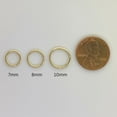 thumbnail image 6 of Anygolds 14K Real Solid Gold Adults' Plain Clicker Hoop, 16G 18G, 6 of 8