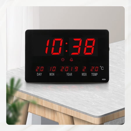 Menolana 9.84 Digital Hourly Chime Indoor Decorative Wall Clock