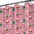 thumbnail image 3 of Pink Christmas Santa and Tree Pattern Shower Curtain 72"x72" ,Bathroom Decorative Shower Curtains Set with 12 Hooks,Modern Waterproof Washable Shower Curtain, 3 of 6
