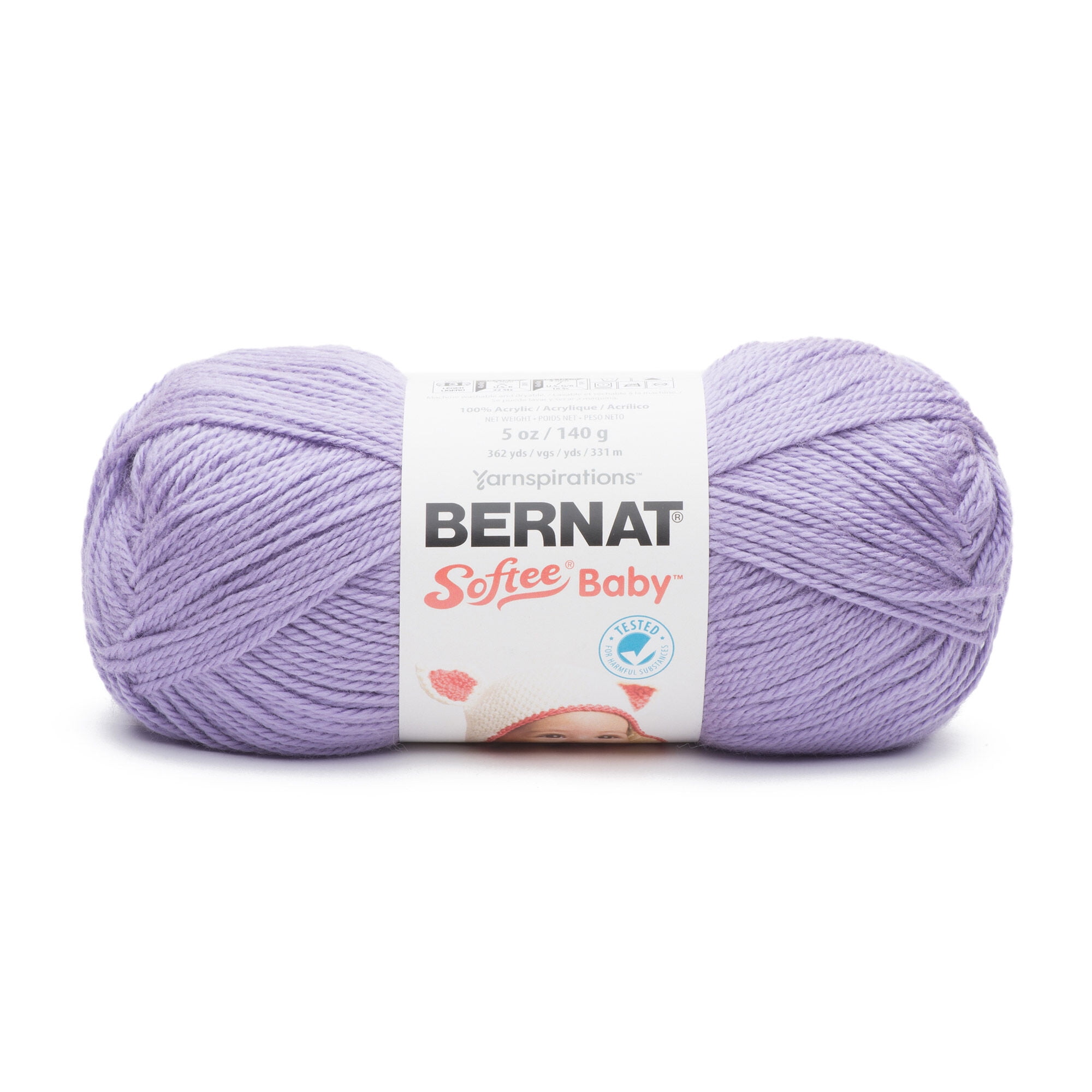 Bernat Light Acrylic Lavender Yarn, 362 yd