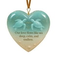 thumbnail image 2 of Personalized Sea Glass Heart Ornament – Lovers Keepsake with Turtle Design – Our Love Flows Like Sea Deep,Calm,and Endless - Christmas Tree Hanging Decor Gift for Friends(1PCS,Acrylic), 2 of 7