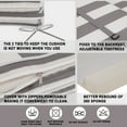 thumbnail image 3 of 2PCS Outdoor Lounge Chair Cushion Set Replacement for Patio Furniture Seat and Backrest Cushions with UV Protection and Adjustable Straps in Antique Grey White, 3 of 9