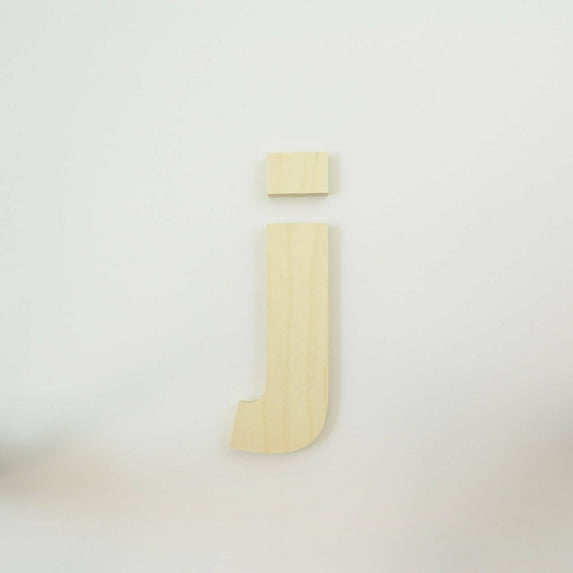 Package of 1, 10 Inch X 1 Baltic Birch Wood Letter j in The Arial Font, Thick, Lower Case for Art & Craft Project, Made in USA