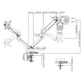 thumbnail image 5 of Amer Mounts Spring Assisted Dual Articulating Arm For 17"-32" VESA Monitors Arctic Edition - Clamp and Grommet Base - HYDRA2A, 5 of 5