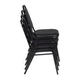 thumbnail image 2 of Romig Cain 36 in. Round X-Base Breakroom Table- Mahogany & 4 Restaurant Stack Chairs- Black, 2 of 8