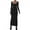 Black, variant on Women Autumn Long Evening Dress Black Long Sleeve Square Neck Open Back Party Dress
