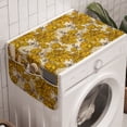 thumbnail image 1 of Floral Washing Machine Organizer, Lily Carnation Bouquet Beauty Botany Field Flourishing Mother Nature Theme, Anti-slip Fabric Top Cover for Washer and Dryer, Earth Yellow Beige, by Ambesonne, 1 of 1