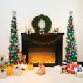 thumbnail image 4 of Fall Tree Home Decor Pop Up Tree with Lights & Timer & Modes Collapsible Tinsel Pencil Tree for Autumn Harvest Porch Thanksgiving Party Decorations Maple Leaves, 4 of 6