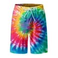 thumbnail image 2 of Aayomet Short de Bain Homme Décontracté Imprimé Sport Plage avec Poches (Rouge, m), 2 of 4