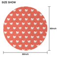 thumbnail image 6 of Red Chicken Pattern Round Tablecloth 60"x60",Wrinkle Wipeable Table Cloth for Kitchen Dining Room Picnic Patio Party, 6 of 6