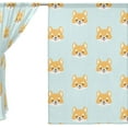 thumbnail image 3 of Coolnut 2PCS Sheer Curtains, 78"x55" Shiba Inu Dogs Head Gauze Door and Window Voile Curtain Panels for Bedroom Living Room, 3 of 4