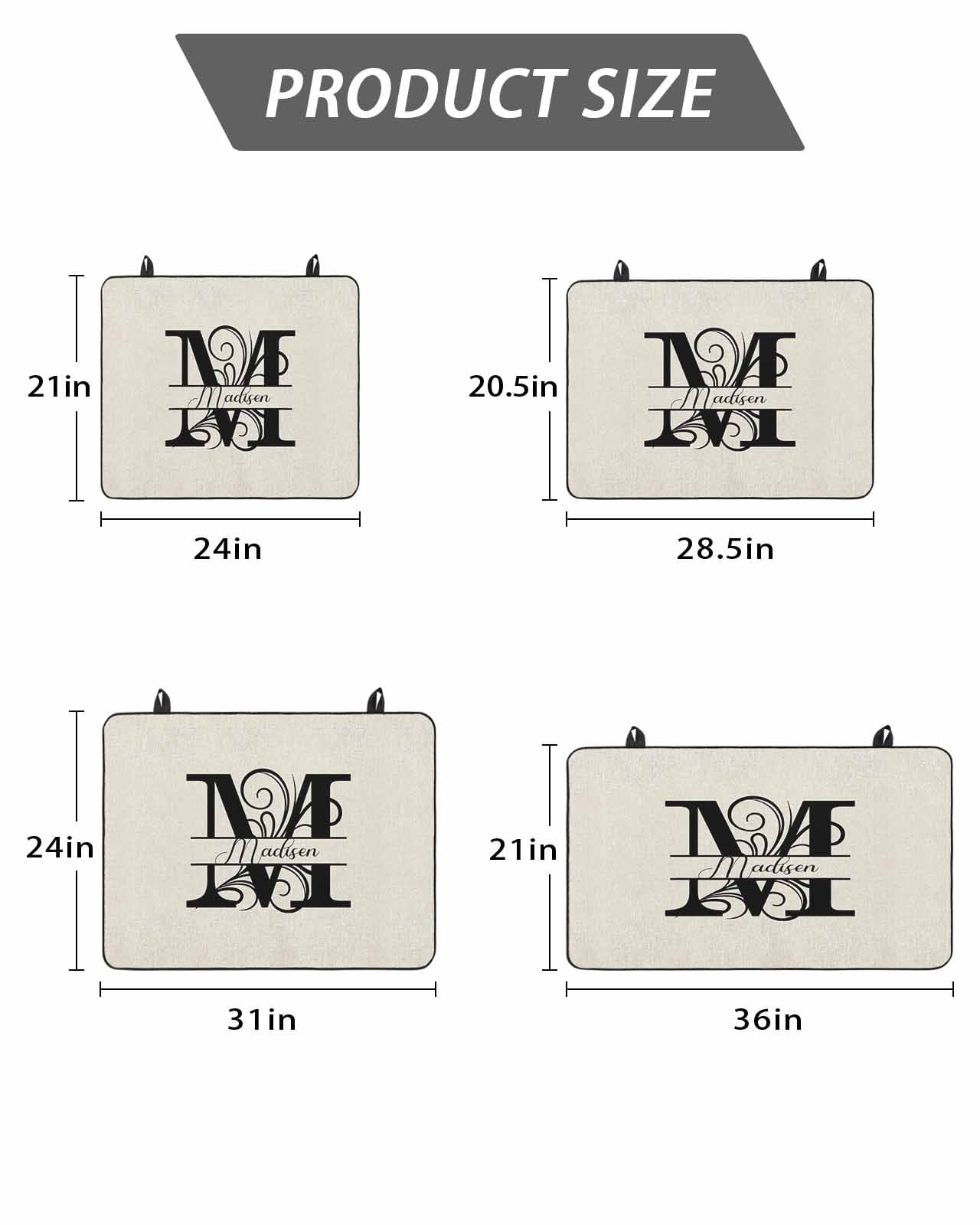 Stove Top Covers for Electric Stove, Letter M Glass Stovetop Cover Protector, Monogram Words Induction Cooktop Protector Oven Mat for Kitchen Countertop 24"x21"