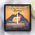 thumbnail image 2 of Thinking of You Dad Memorial Dad Memorial Cross Necklace Sympathy Loss of Father Condolence Message Card, 2 of 20