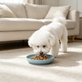 thumbnail image 3 of Round Pet Food Plate Snack Dish for Cats Dogs, Shallow Wide Cat Feeding Bowl, Easy Clean Plastic Pet Dish for Dry Wet Food Treats, Stackable Feeding Bowl for Small Medium Pets Kittens, 3 of 6