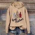 thumbnail image 3 of Merry Christmas Hoodies for Women 2025 Long Sleeve Holiday Graphic Hooded Sweatshirt Pullover Tops, 3 of 4