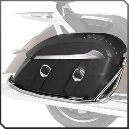 - Victory Motorcycle New OEM Soft Saddlebags Chrome Rail Bar Guard Kit, 2878329
